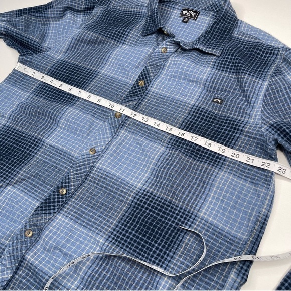 Billabong Flannel Shirt Plaid Button Blue Gorp Outdoor Grunge Skater Street XL - Picture 8 of 14